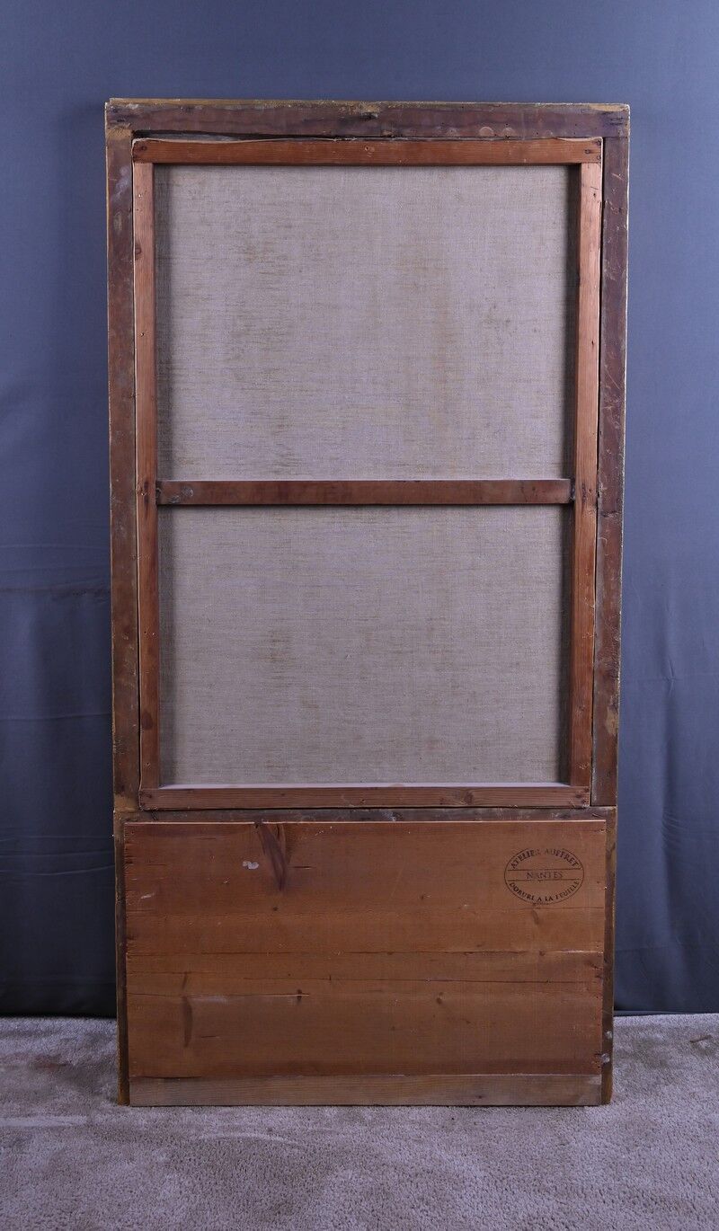 Golden wooden trumeau mirror, Louis XVI style – early 20th century