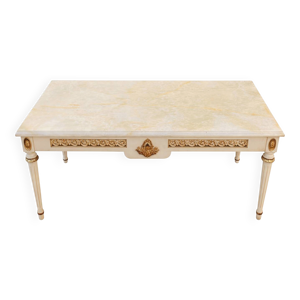 Table basse Louis XVI - blanc