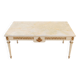 Table basse Louis XVI avec plateau marbre blanc
