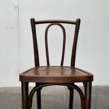 Art Deco curved wooden café chair, 1930s