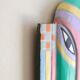 Wooden ethnic wall mask, 80s