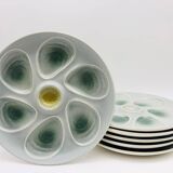 6 oyster/shellfish plates, “Salins”