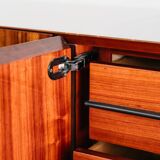 Credenza In Palissandro Monumentale Zebrawood Lacquered Mid-Century De