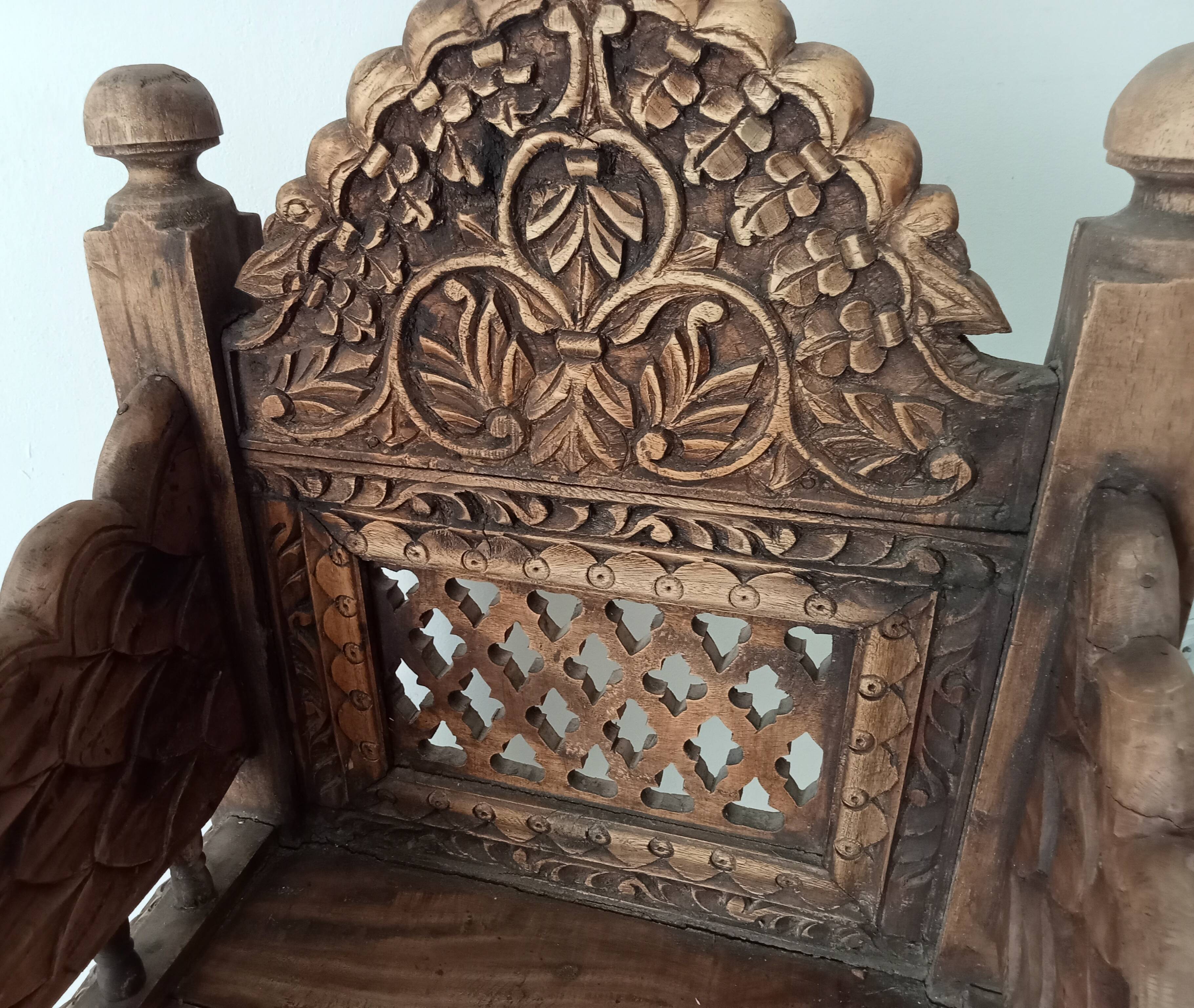 Fauteuil ancien Pidha Num2 Radjastan XIXeme en Palissandre massif