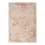 Cream and brown Persian rug