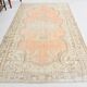 6x9 Peach Orange Antique Vintage Rug 175x293Cm SK 21471