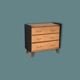 Commode pieds compas 1960