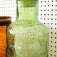 Green glass carafe