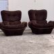 Space age 1970 beka armchairs and ottomans