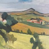 Landscape from 1981 signed Louise Claeysen