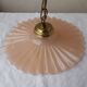 Pink glass pendant light