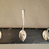 Antique wall coat rack with 6 hooks