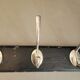 Antique wall coat rack with 6 hooks