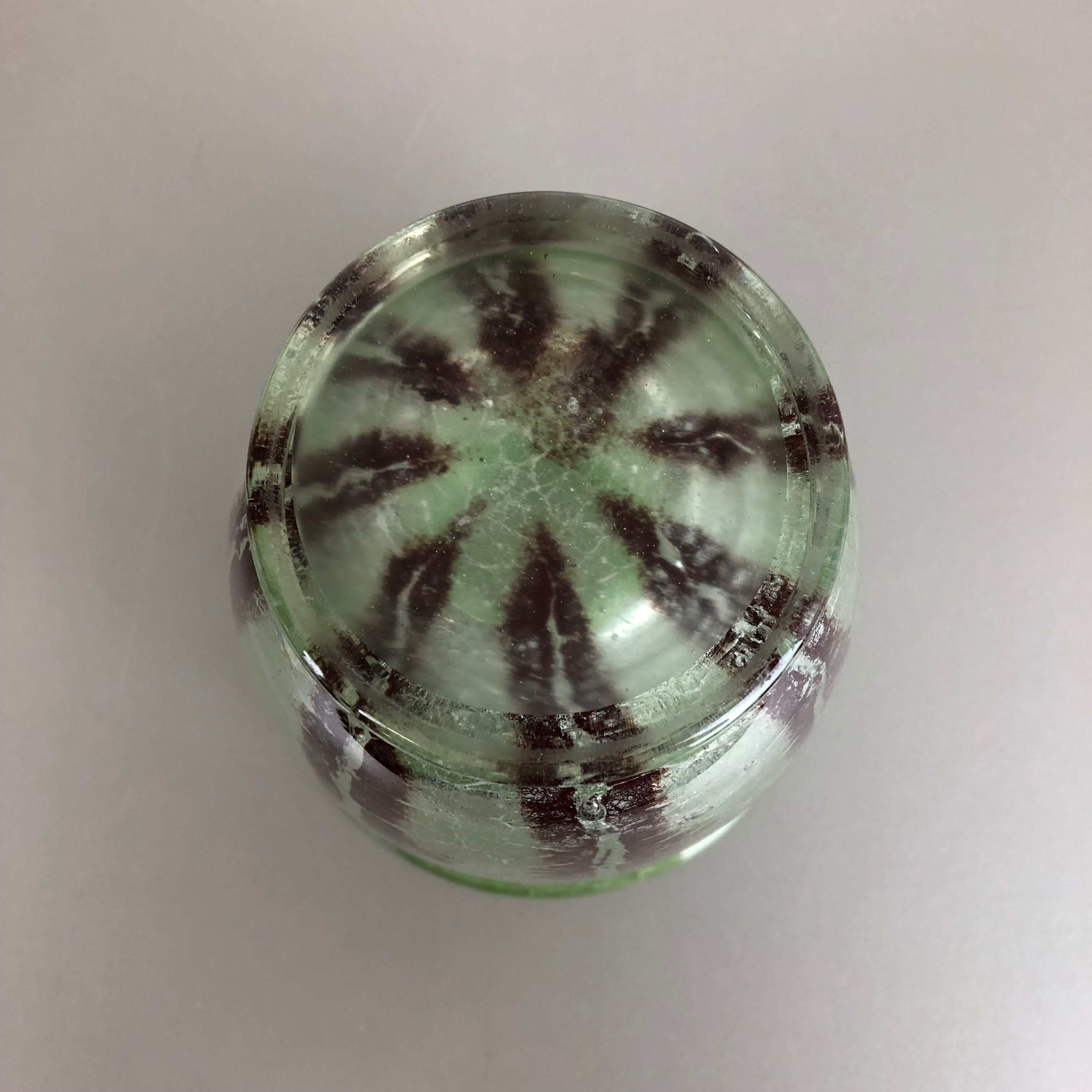 German glass vase by Karl Wiedmann for WMF Ikora, 1930s Bauhaus Art Deco