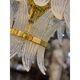 Contemporary Belt Opalino “Palmette” Murano Glass Chandelier