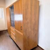 Meuble vintage en bois / meuble bar / vitrine