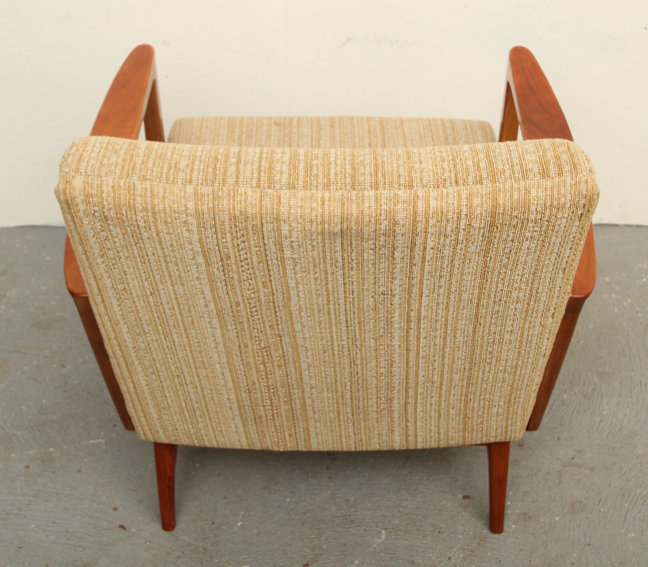 1950s armchair cherrywood in beige