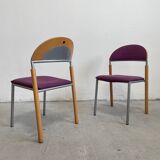 Set of 2 Vintage Dining Chairs Thesis by Wiesner Hager, Austria 1990s