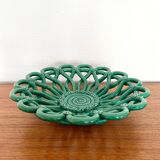 Vintage Vallauris ceramic braided fruit cup