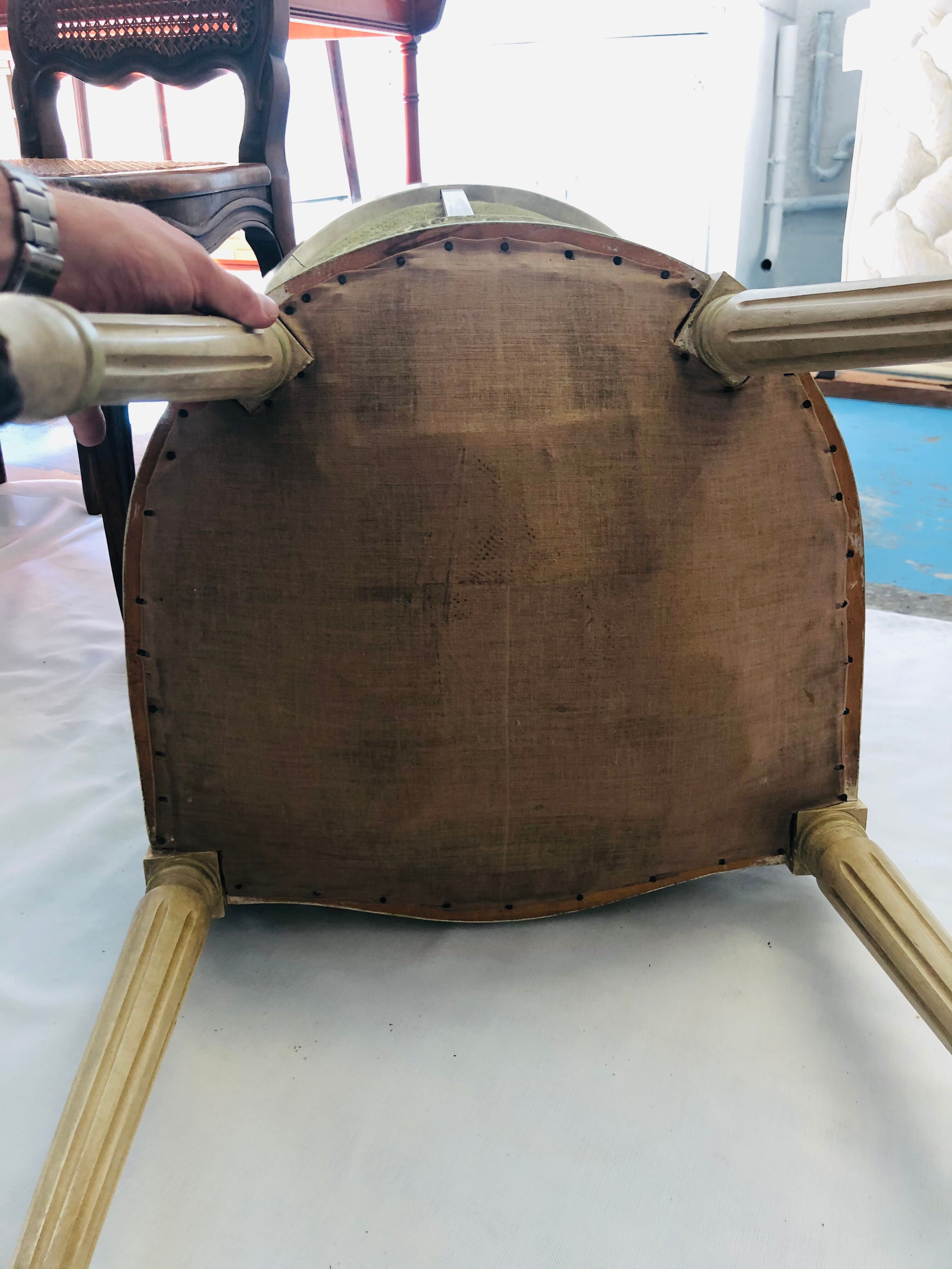 Lot of 6 chairs louis XVI style medallions