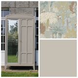 Vintage Parisian upholstered wardrobe