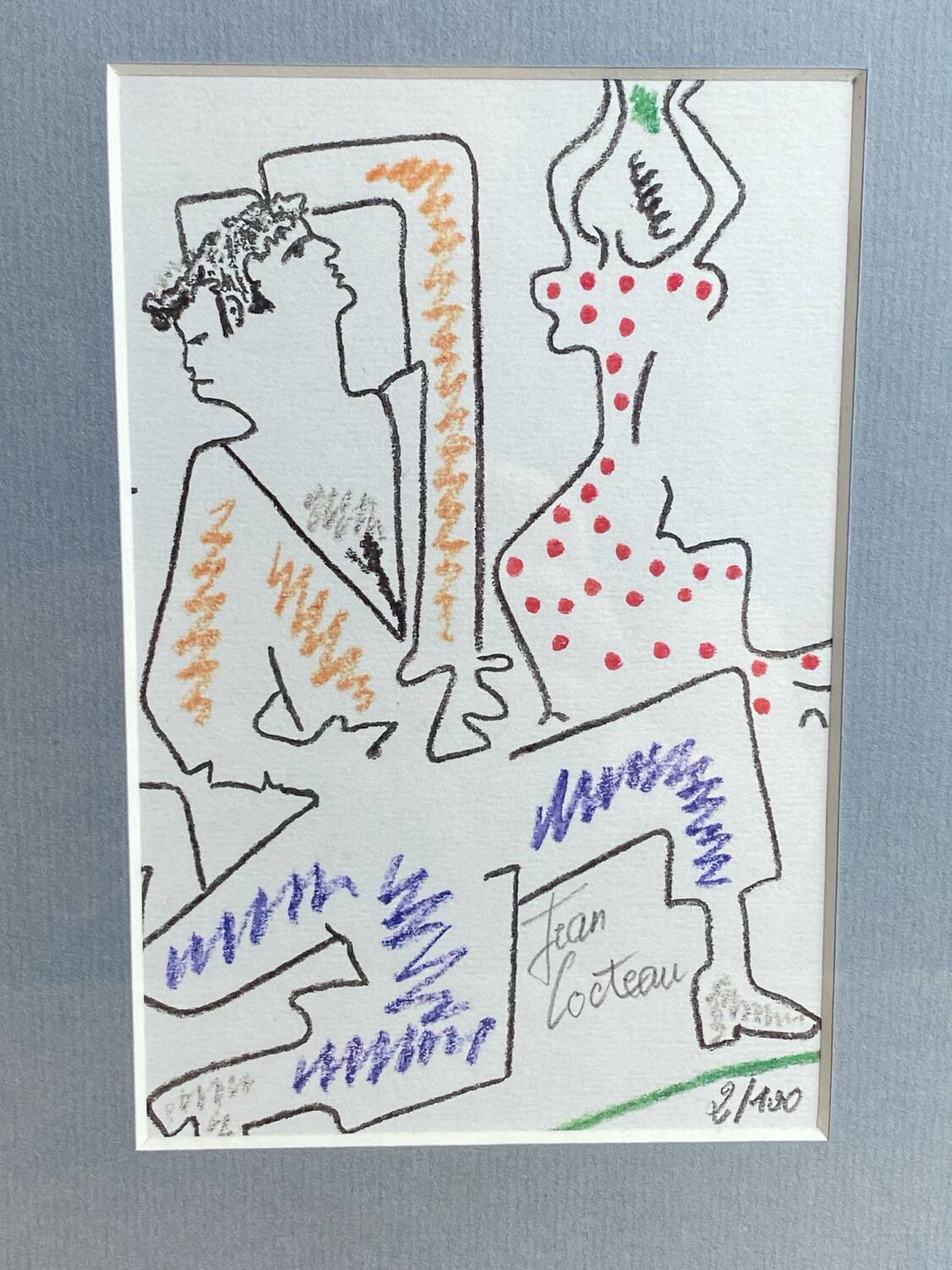 Lithographie "Danseurs de Flamenco", Jean Cocteau