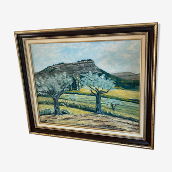 Tableau ancien paysage de Provence signé