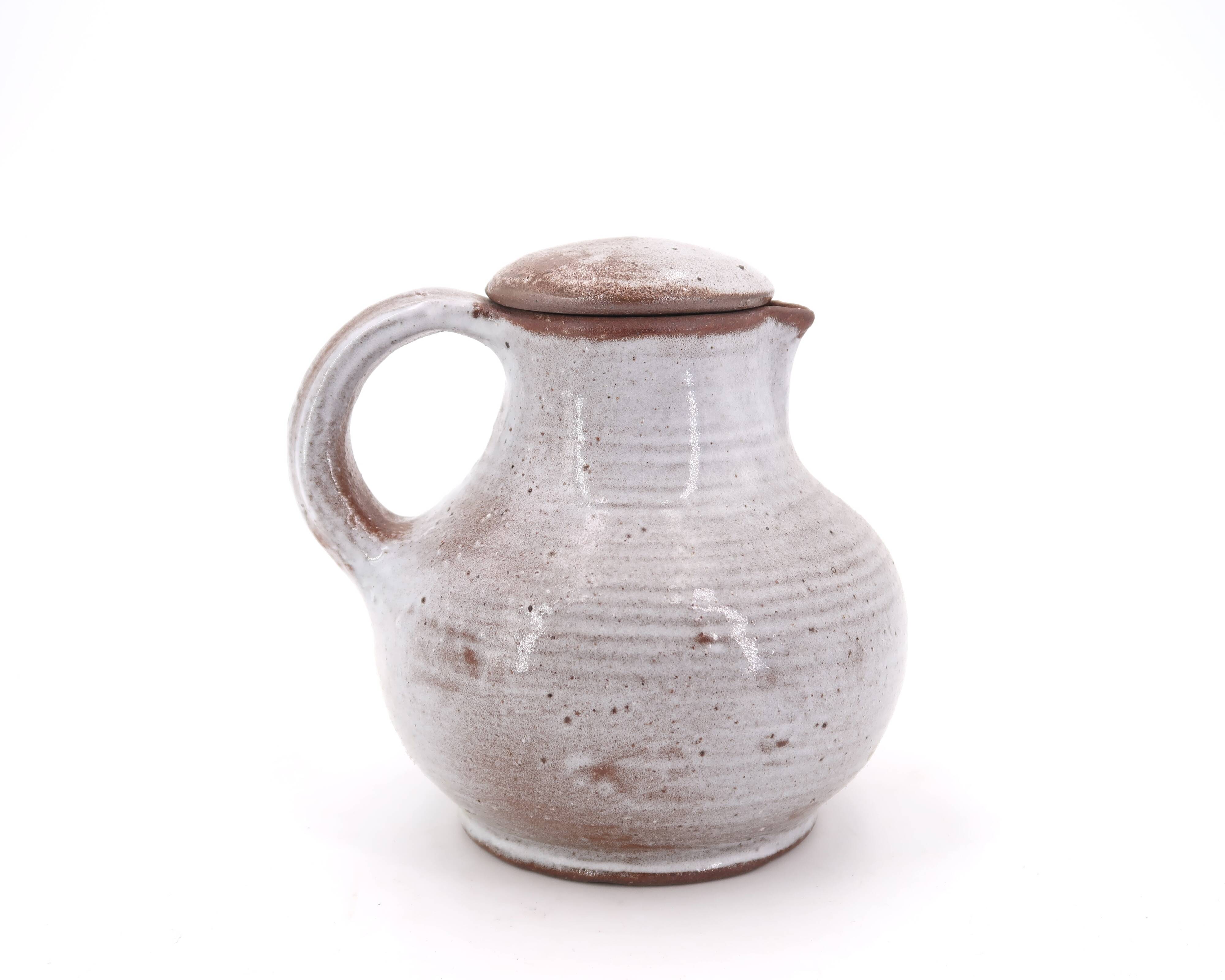 Stoneware teapot by Jeanne and Norbert Pierlot, Ratilly, 1960s