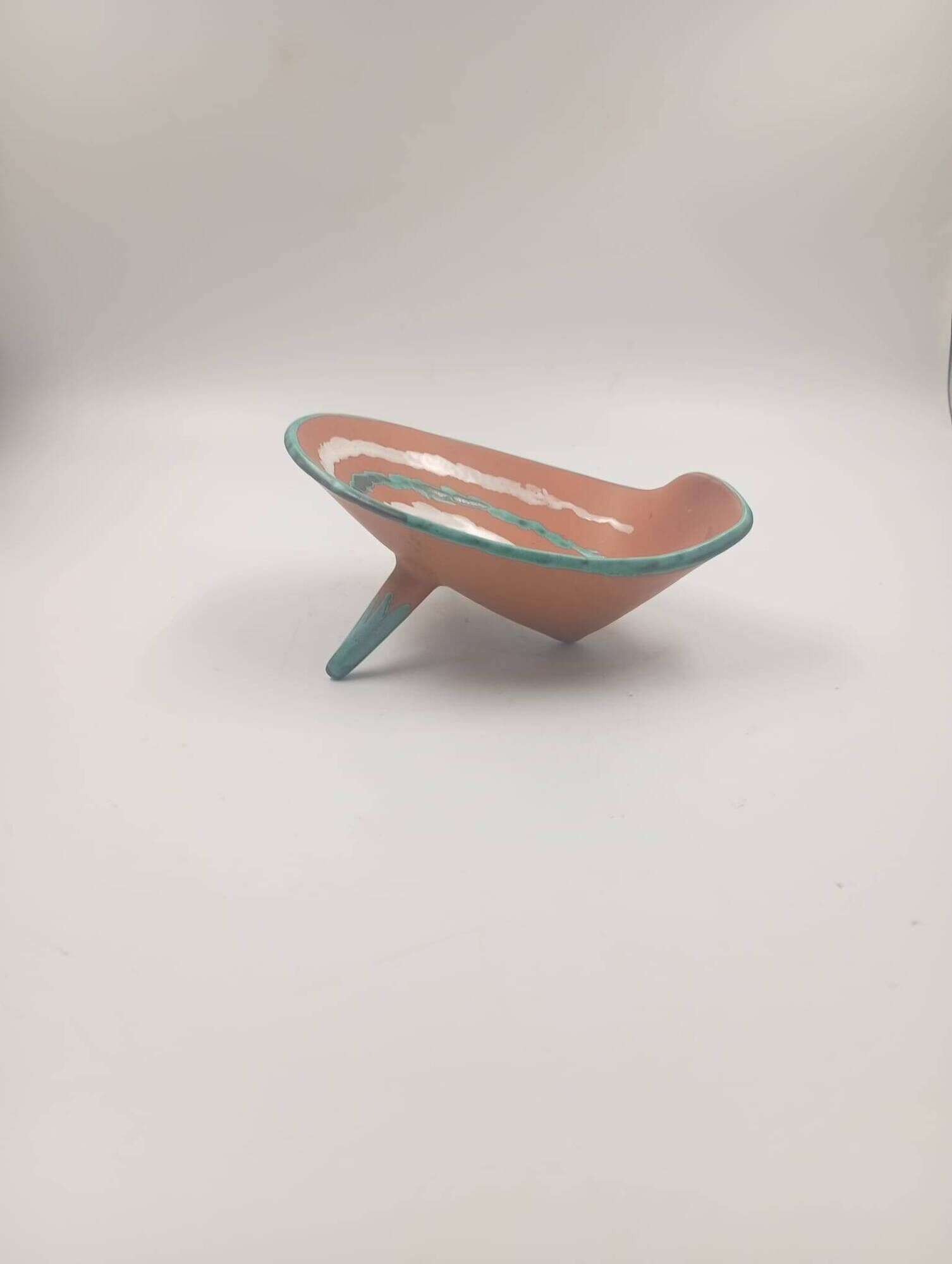 Vintage Ceramic Tripod Bowl Gabriel Fourmaintraux Desvres France 50