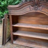Haut de buffet avec portes en vitrail ancien