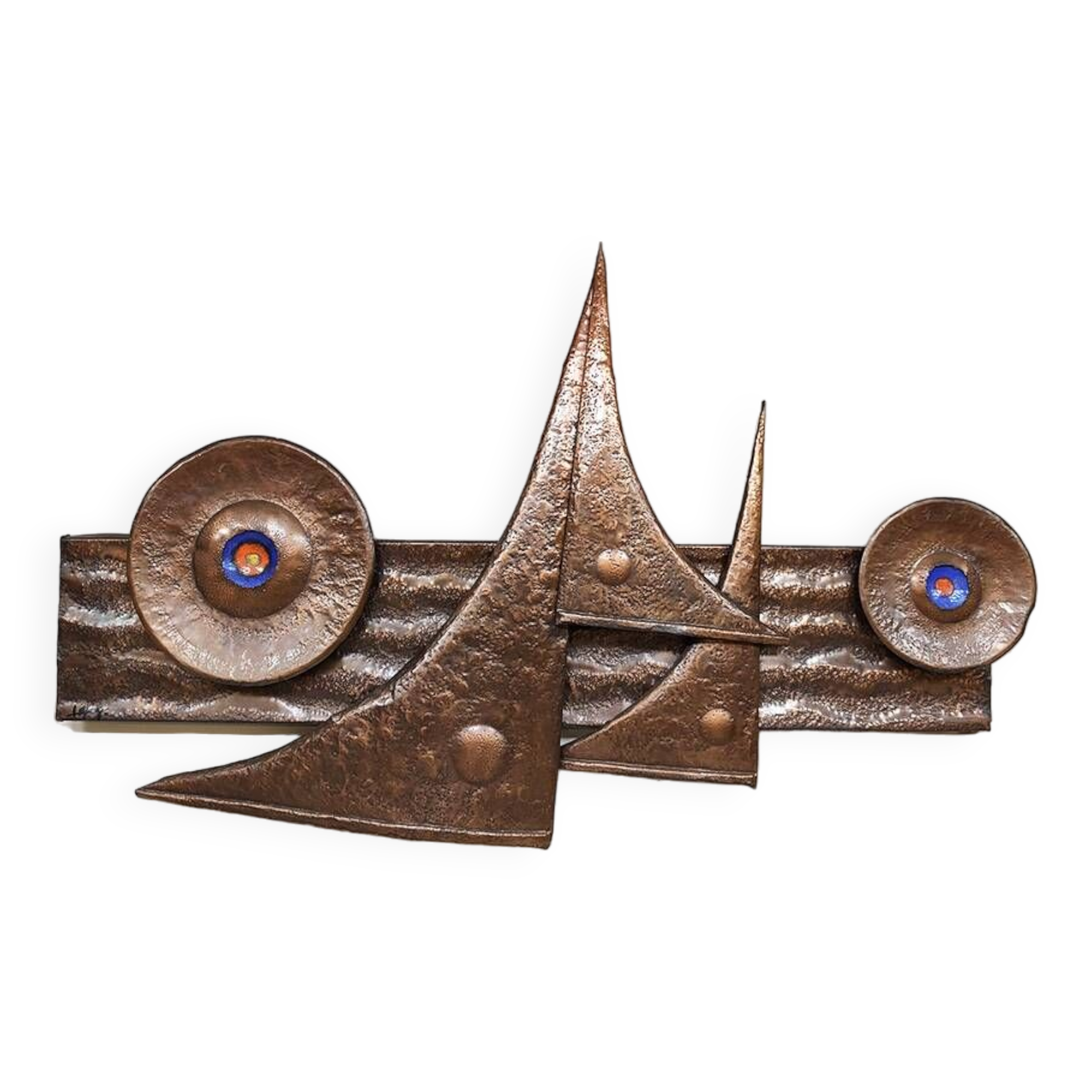 Vintage mid-century wall deco art object 'Brutalim'