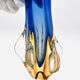 Murano Sommerso Vase Sculpture Chambord Model Blue Amber 26cm