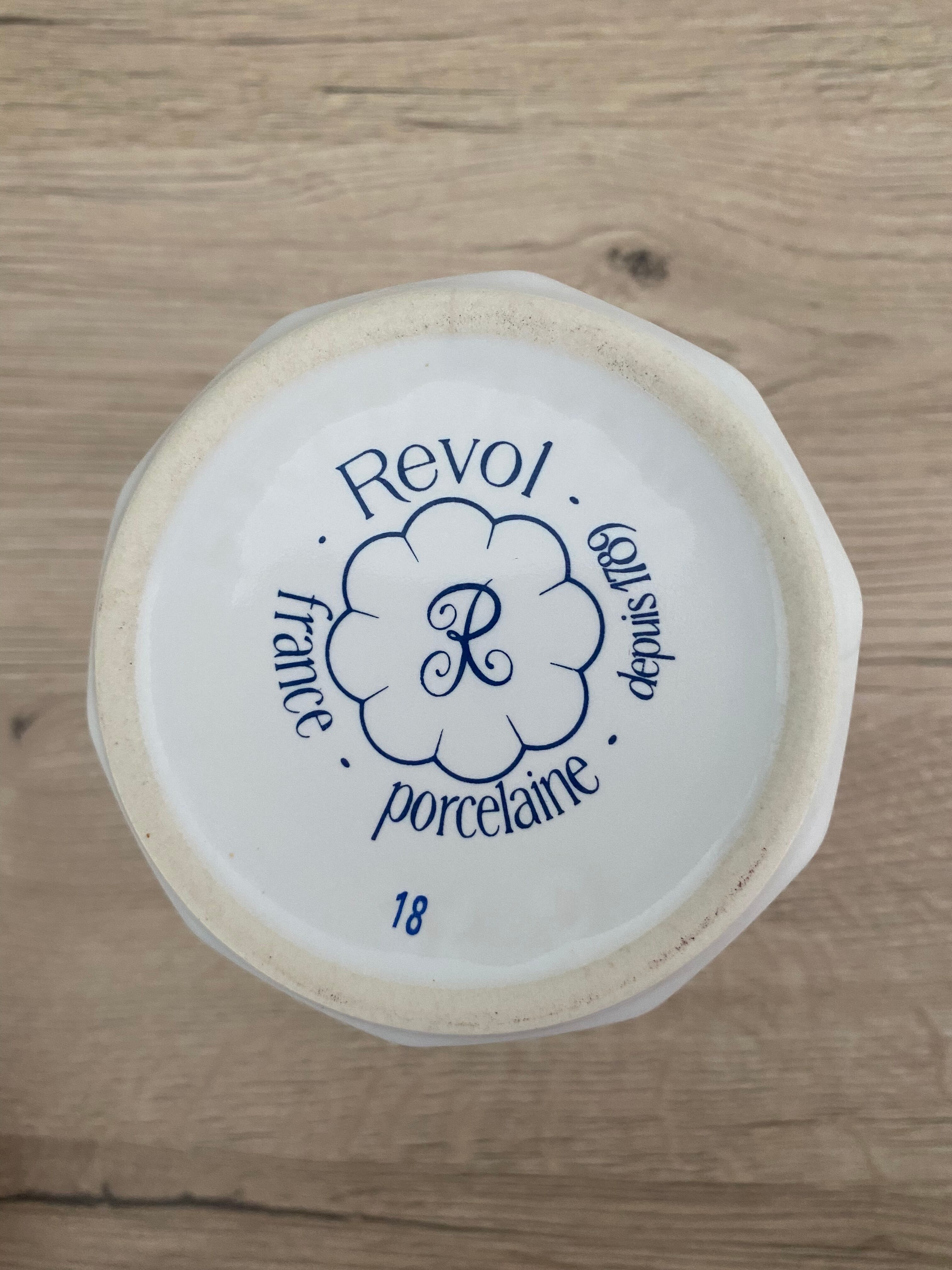 Vintage cherry porcelain jam jar