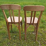 Set of 2 Bistro Chairs Stamped Stella 1950s