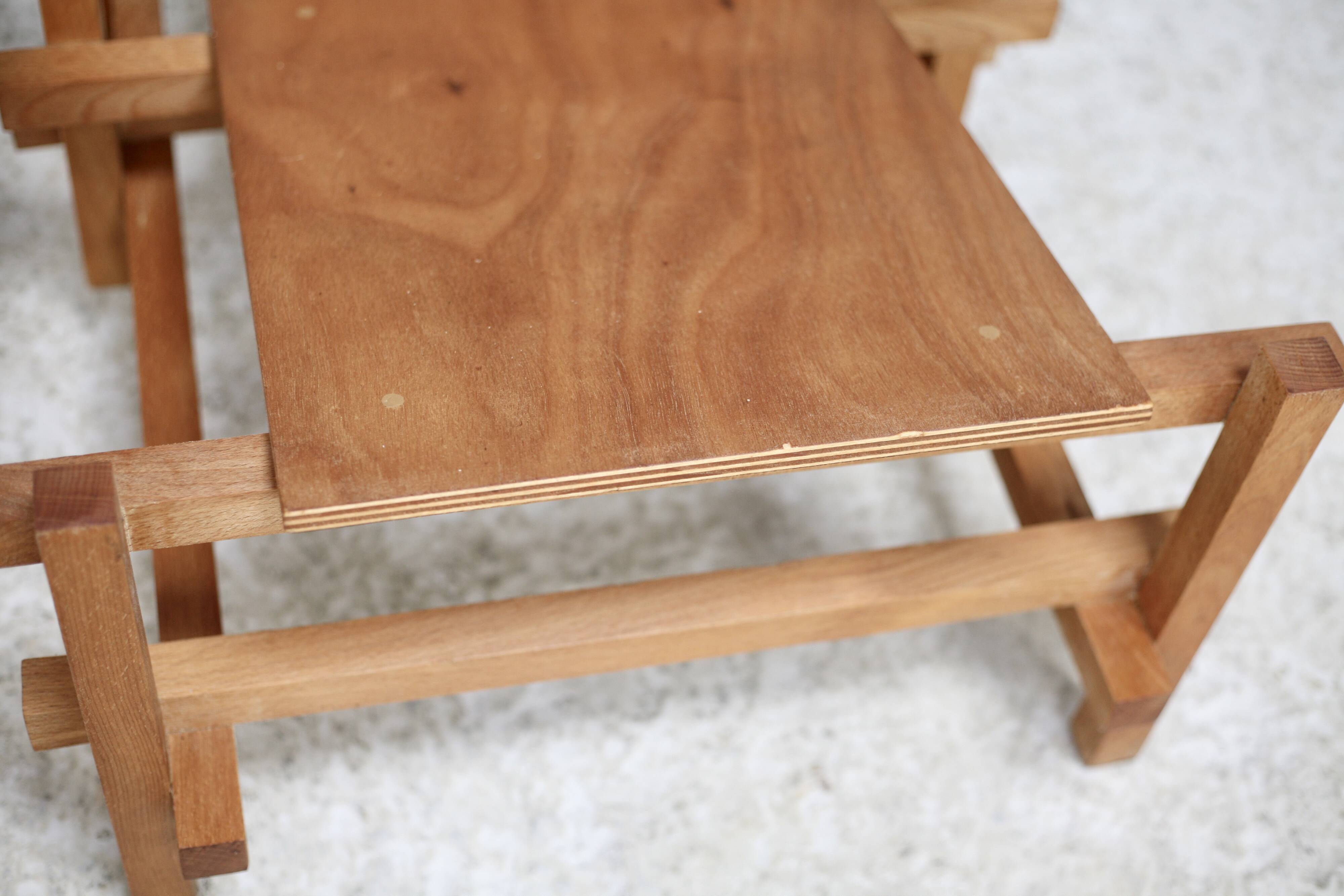 Fauteuil d'après Gerrit Rietveld. Circa 1970