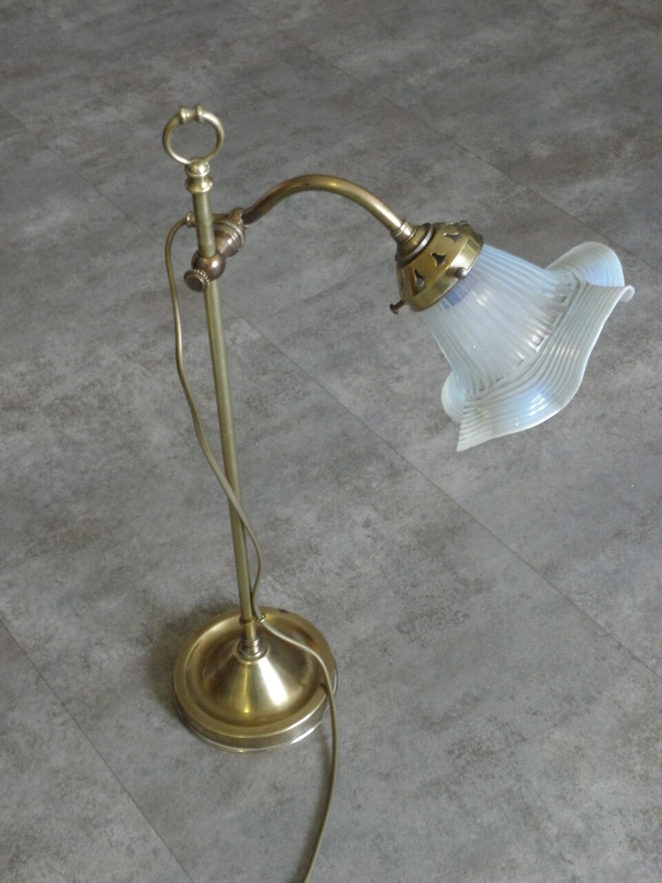 Art deco brass table lamp