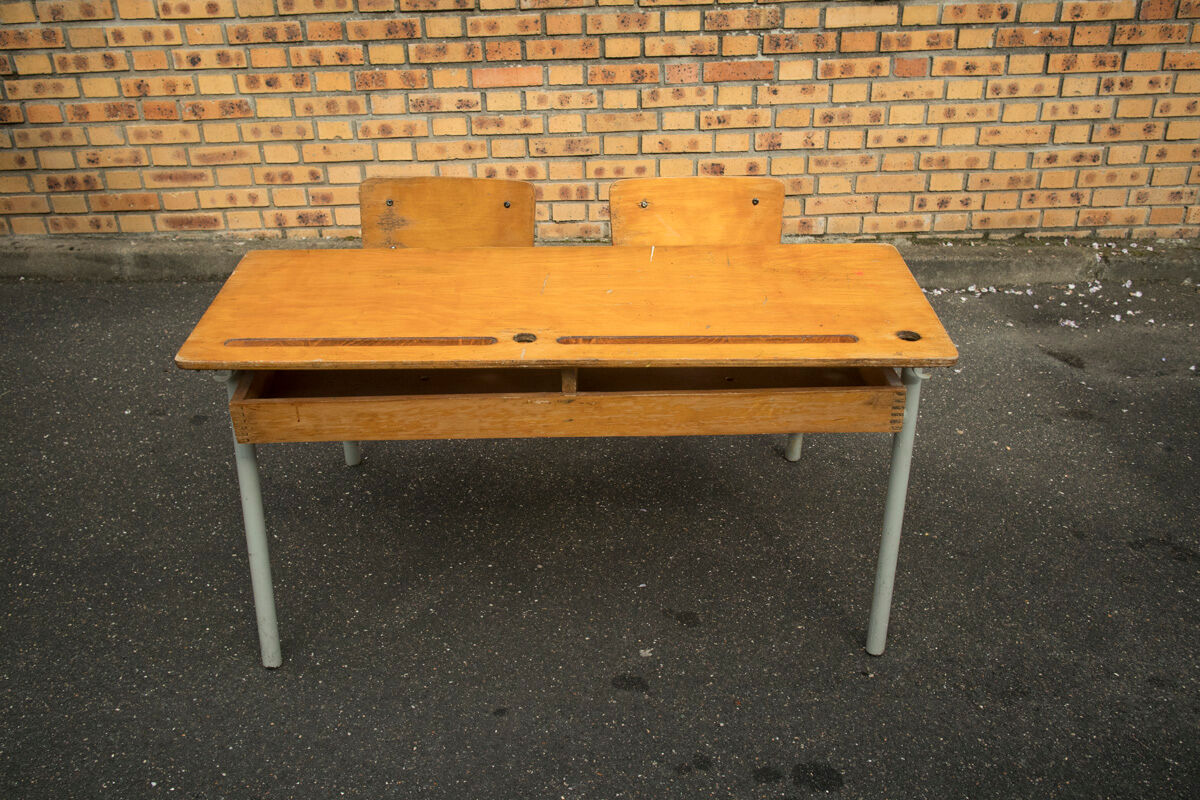 School desk vintage for Kids 2 seater
