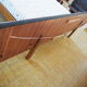 Scandinavian style bed in 140 with two integrated nightstands and two night lights