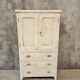 Armoire ancienne française brocante blanche avec tiroirs 83x148 cm
