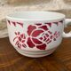 Tasse Café Mars décor rose bordeaux et liséré triangles bordeaux