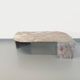 Vintage gray marble coffee table from the 70s