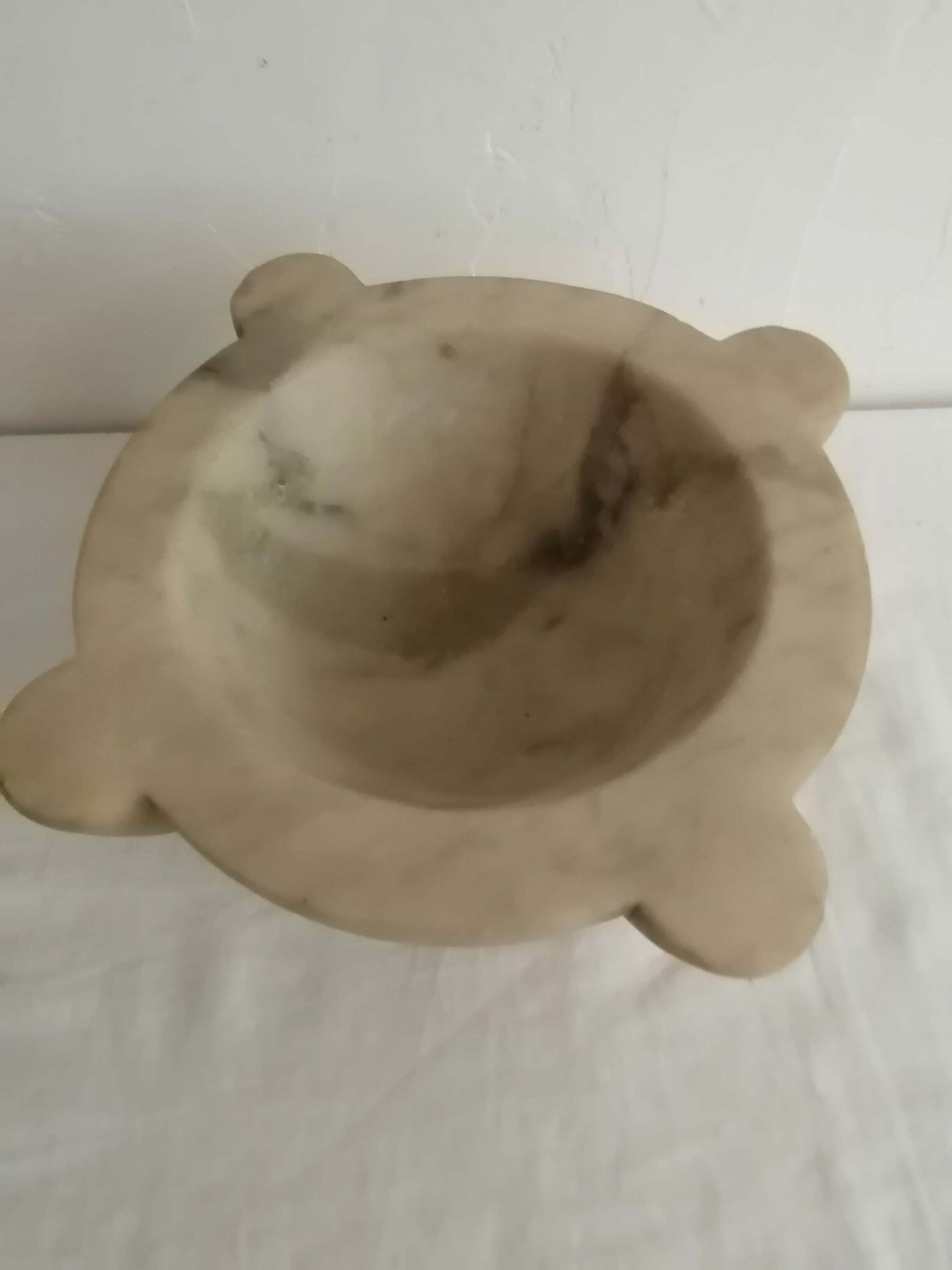 Marble mortar and olive pestle