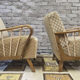 Pair of vintage 1950s armchairs