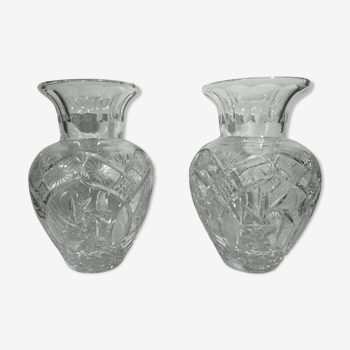 Paire de vases cristal de bohème