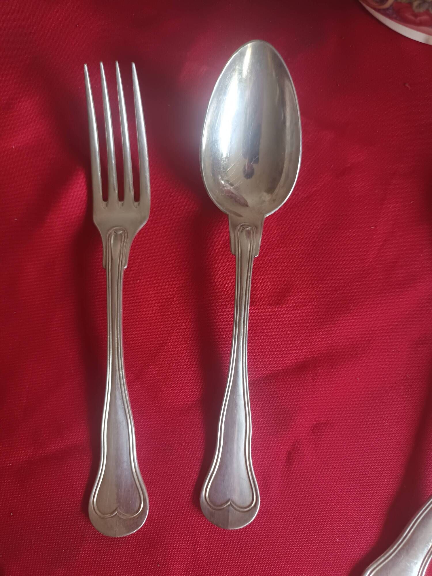set of antique Cristofle cutlery model Chinon violin