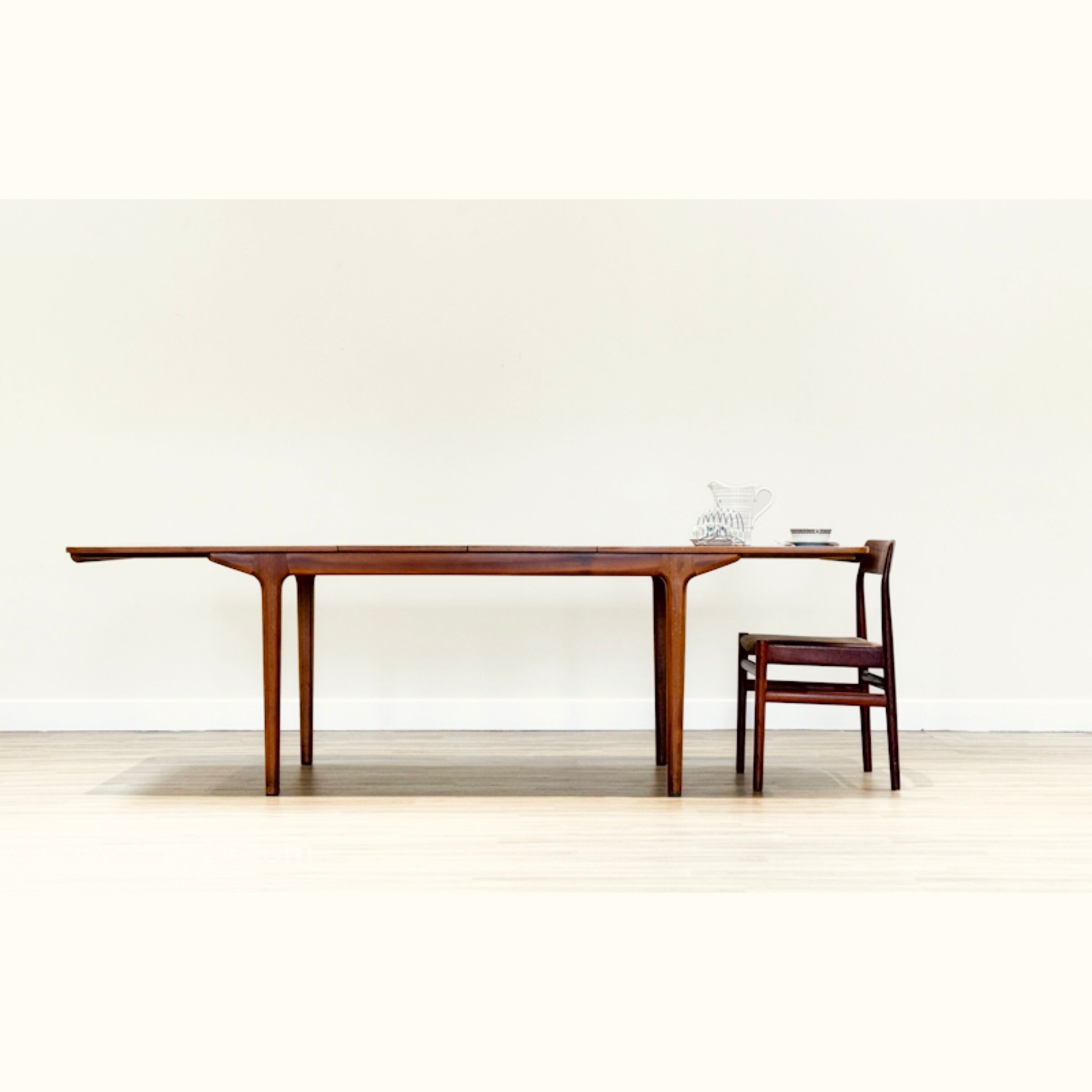 Mid-century McIntosh double extending dining table