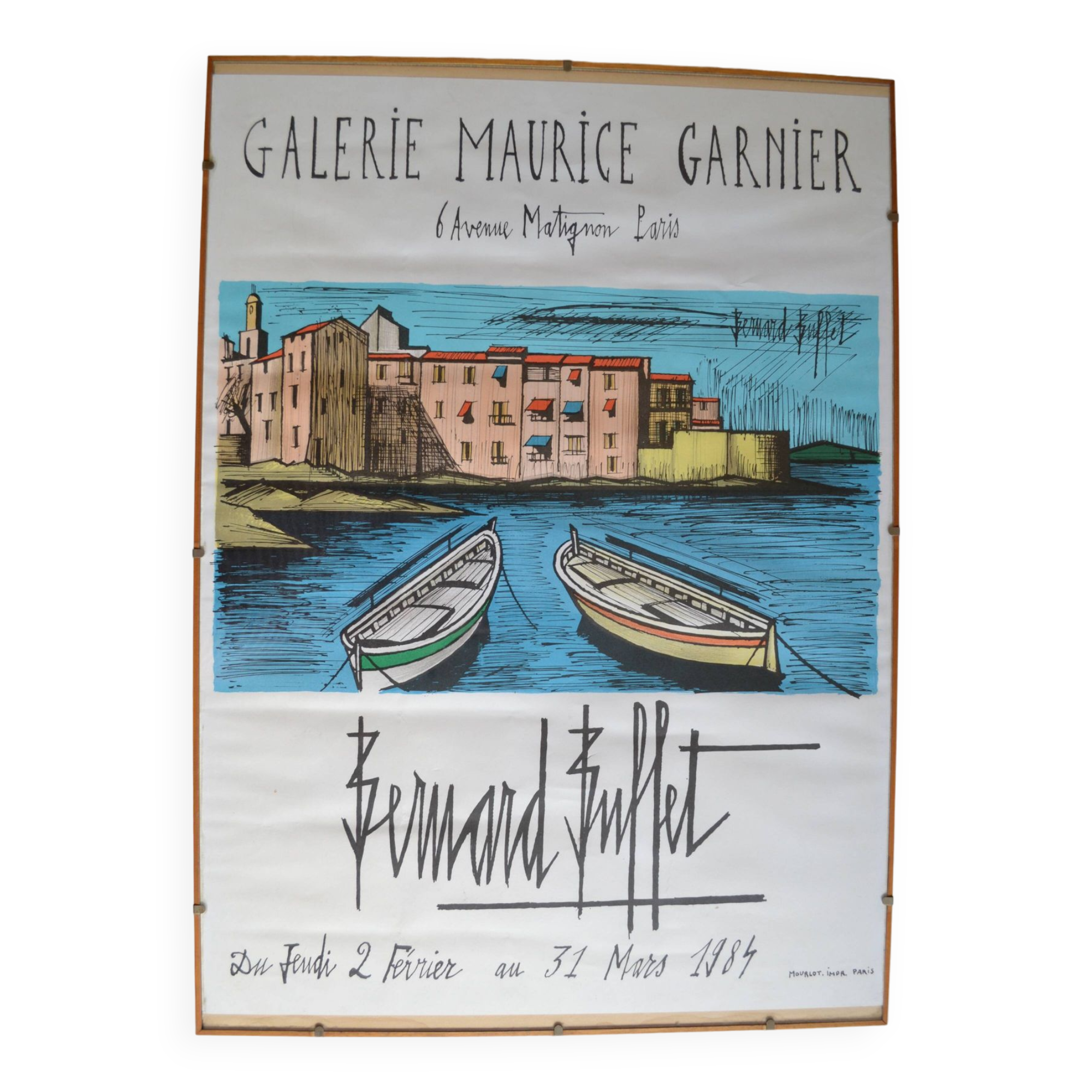 Bernard Buffet Saint Tropez Lithograph Poster Mourlot Paris 1984