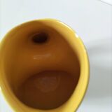 Vintage yellow sculptural pitcher 70s design