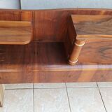 Cozy Art Deco headboard in burr walnut