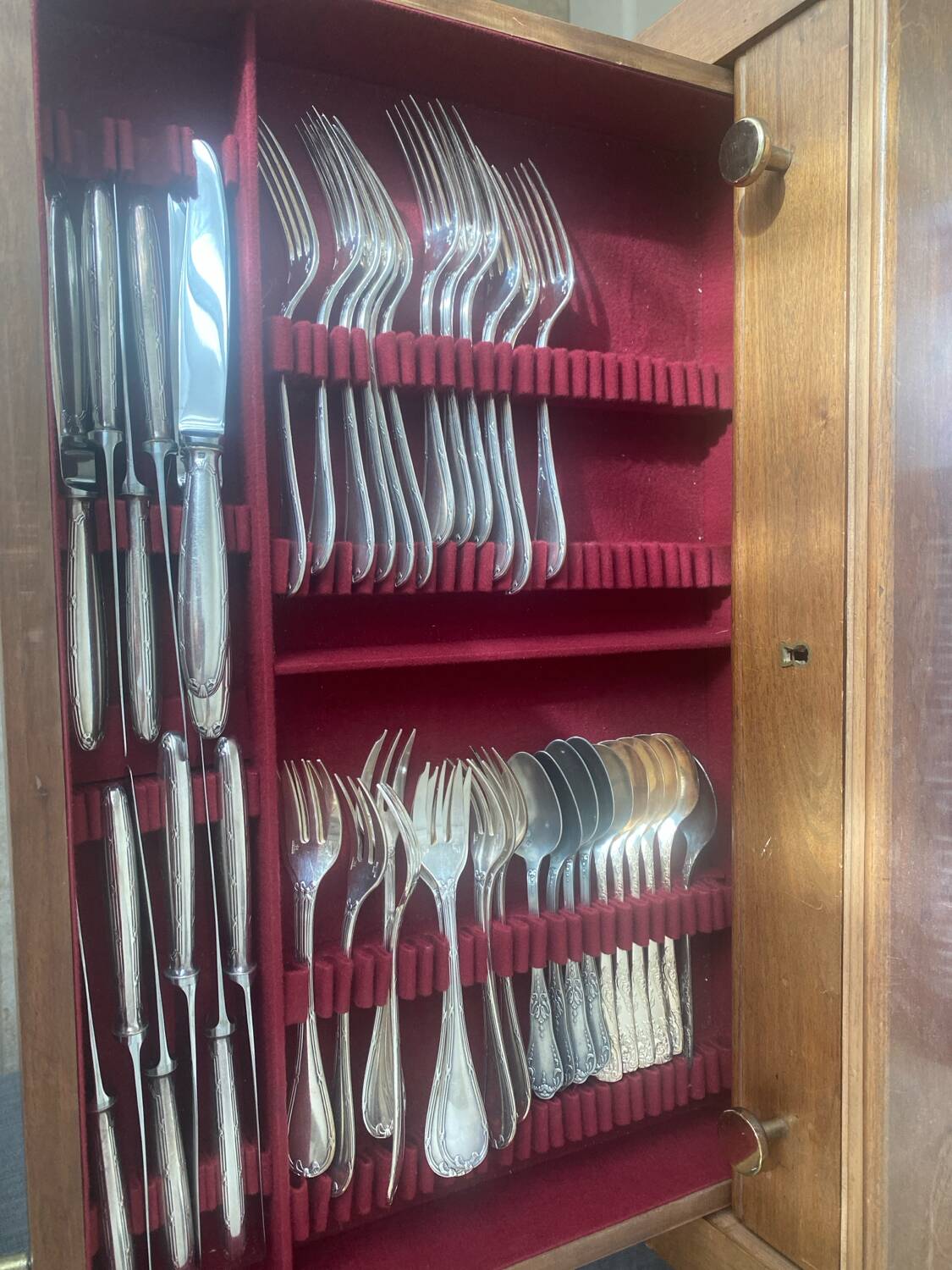 Set of Christofle silver-plated cutlery.